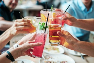 MBA socials where students may have a drink