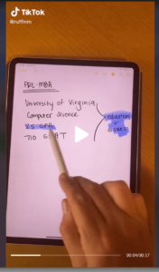 TikTok video on MBAs