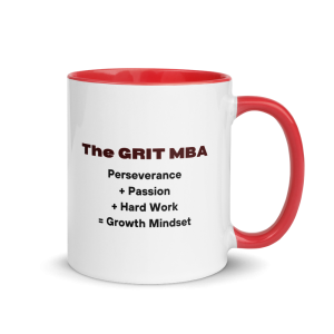 The Grit MBA coffee mug  back side