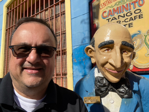 Butch Sarma in LaBoca neighborhood of Buenos Aires, Argentina